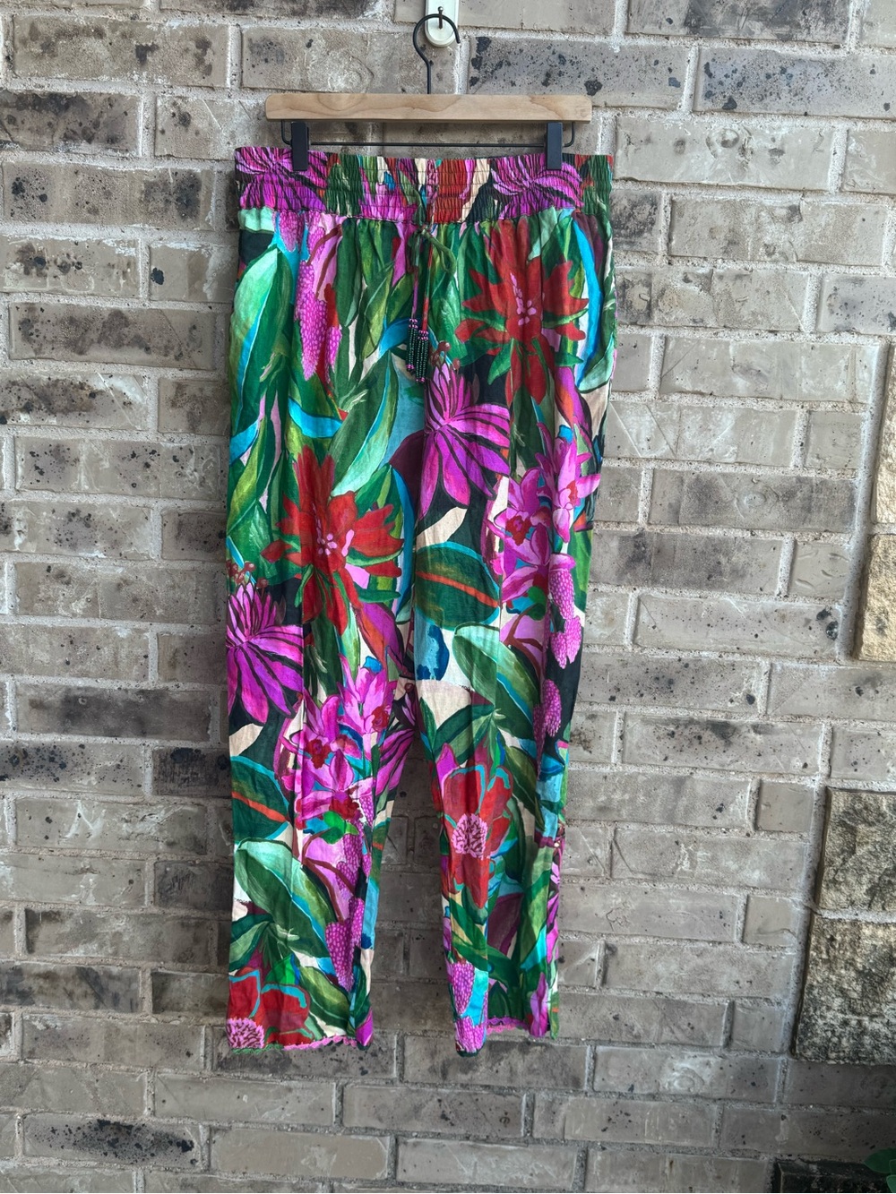 FARM RIO Jardín de Reve Floral-Print Pants XL NWOT - Picture 3 of 16